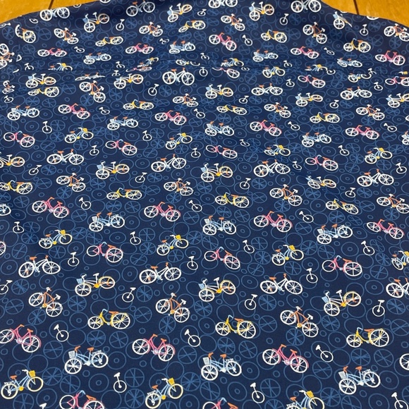 Johnston Murphy Button Down Performance Shirt Bicycle All Over Print Small - Picture 15 of 16